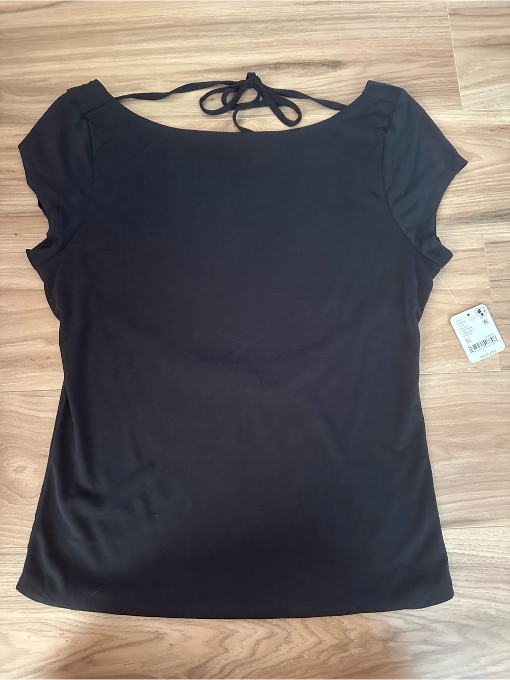 Black Women's Tie-Back Top